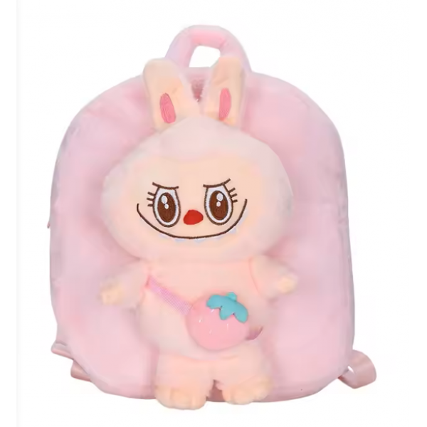 MOCHILA PELUCHE LABUBU X35CM ROSA