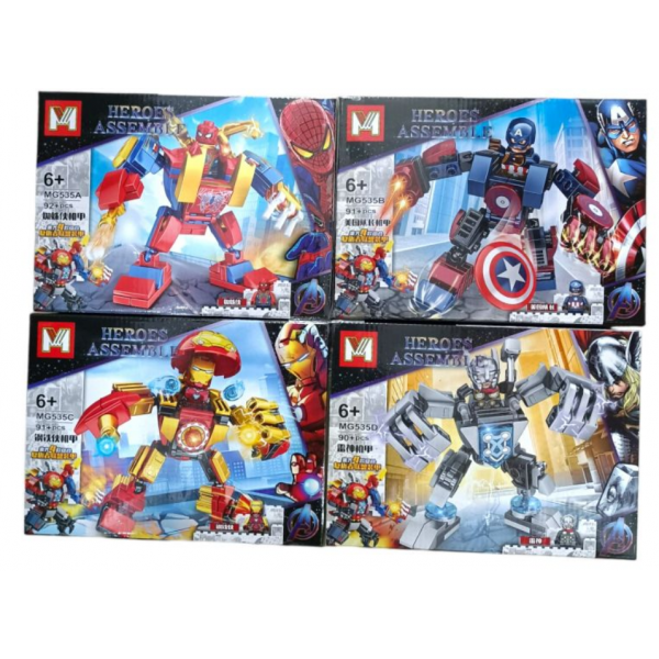 LEGO HEROE ASSEMBLE X4 91PCS *535