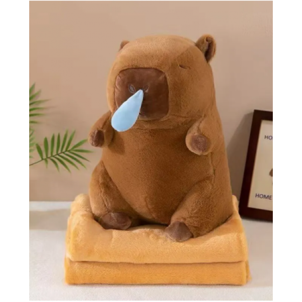 PELUCHE CAPIBARA CON MANTA X30CM