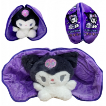 PELUCHE KUROMI FORMA DE HUEVO CON CIERRE 20CM