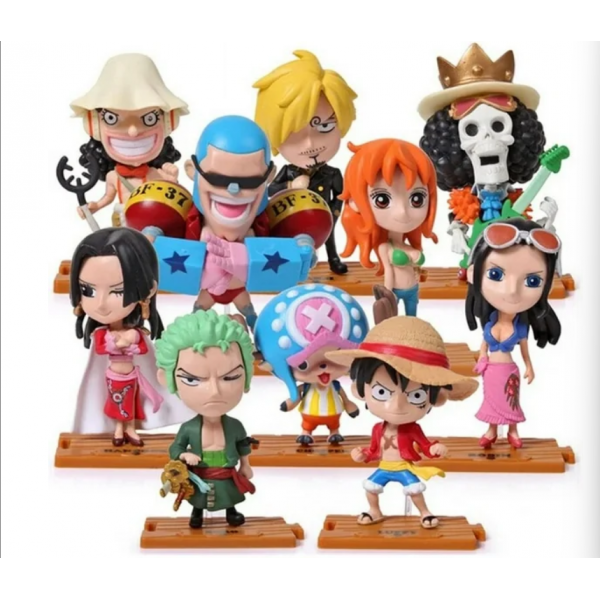 MUÑECO ONE PIECE X10U EN BOLSA 11CM *15401