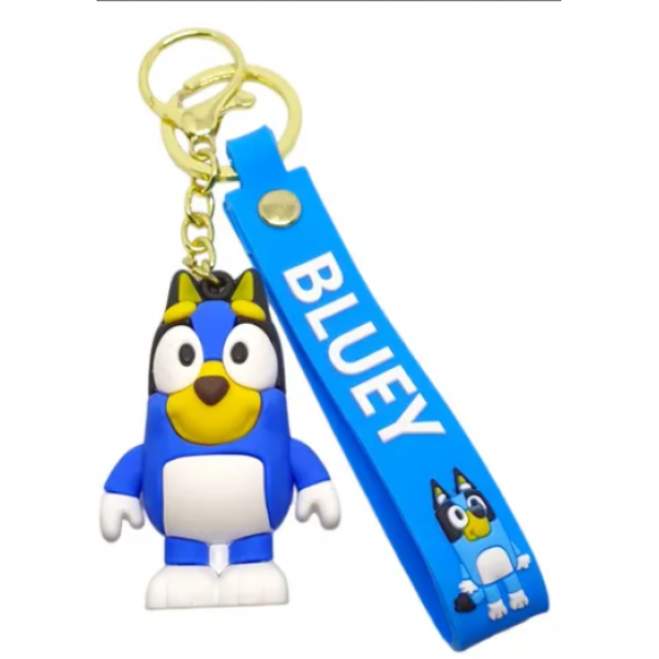 LLAVERO DE GOMA BLUEY Y BINGO