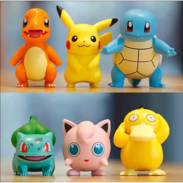 MUÑECO POKEMON X6 EN BOLSA 10CM
