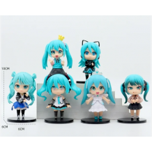 FIGURA DE MIKU HATSUNE X6 EN BOLSA 10CM