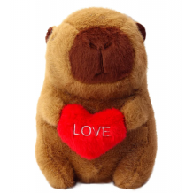 PELUCHE CAPIBARA CON CORAZON 20CM