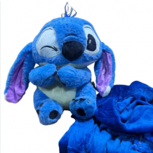 PELUCHE STITCH CON MANTA 35CM