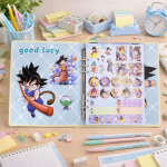 CARPETA DRAGONBALL HOJAS CON DISENO,CON STICKERS 